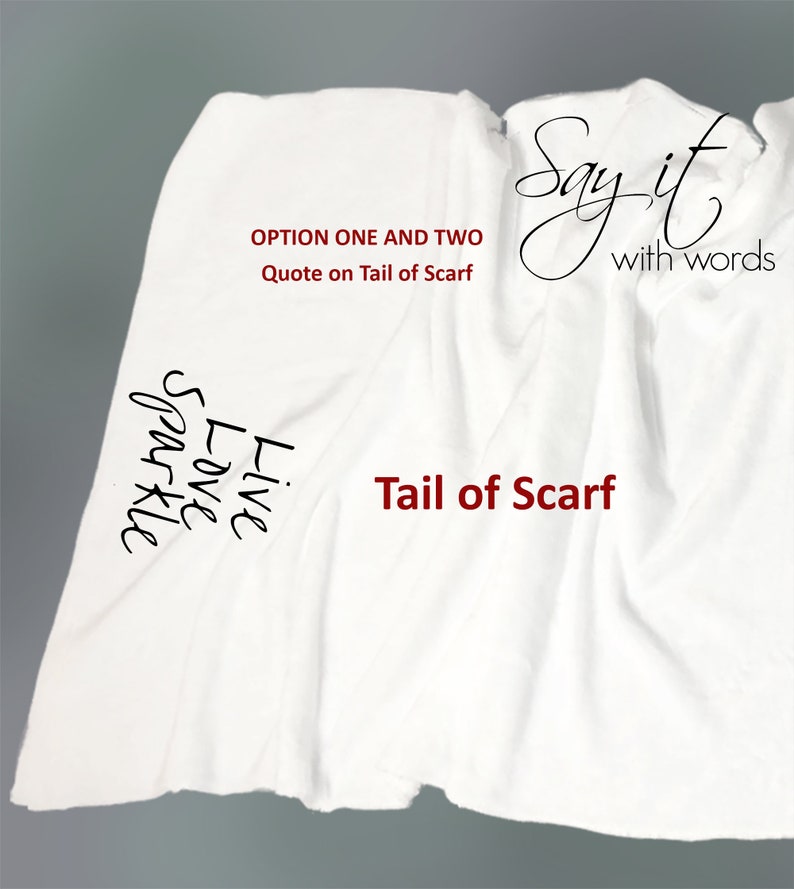 Warm fleece wrap, blanket scarf with original drawing, fleece blanket scarf, fleece wrap with your message, a scarf that will hug image 3