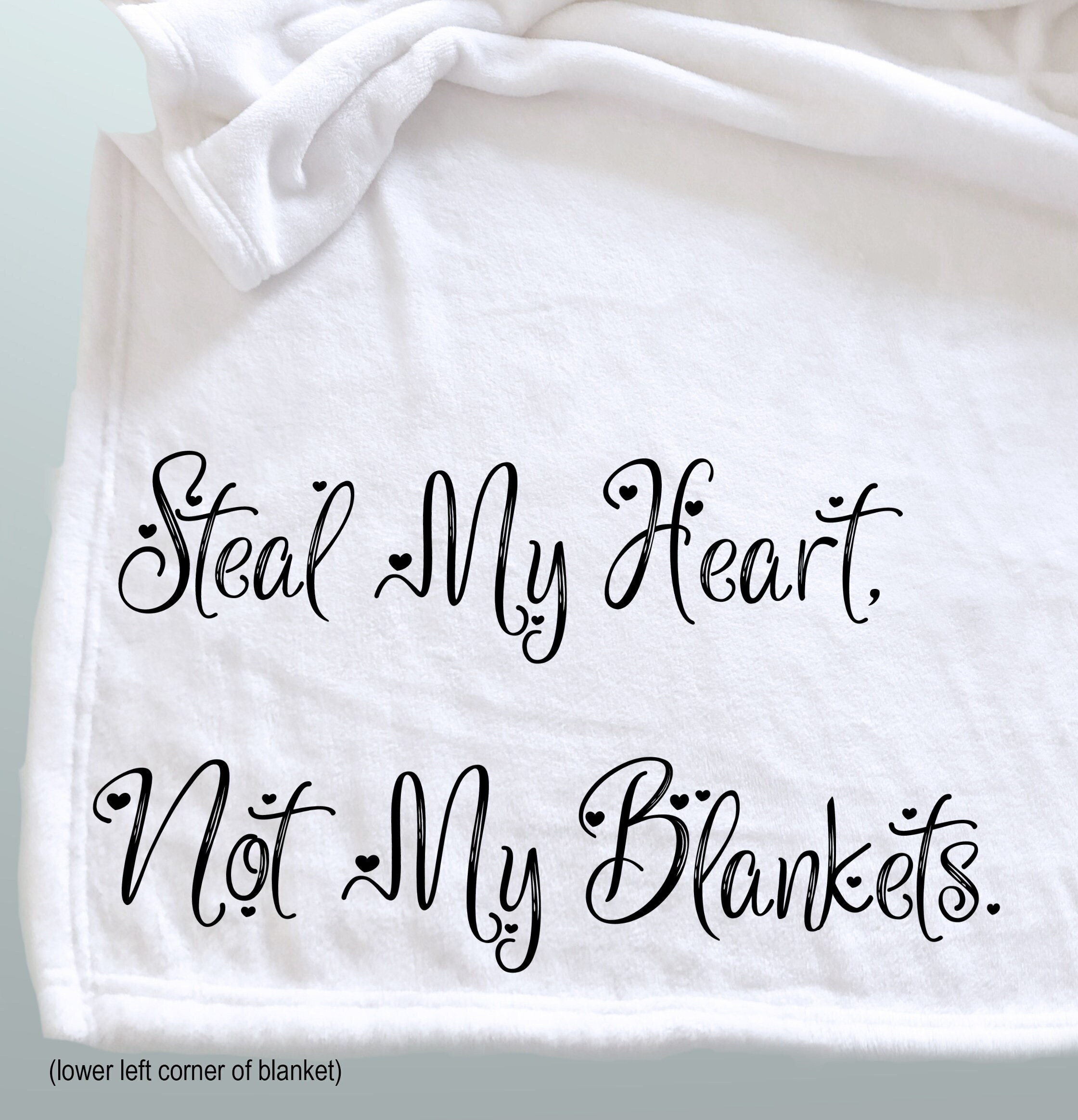 Personalized Throw Blanket Word Blanket Steal My Heart Not Etsy Canada