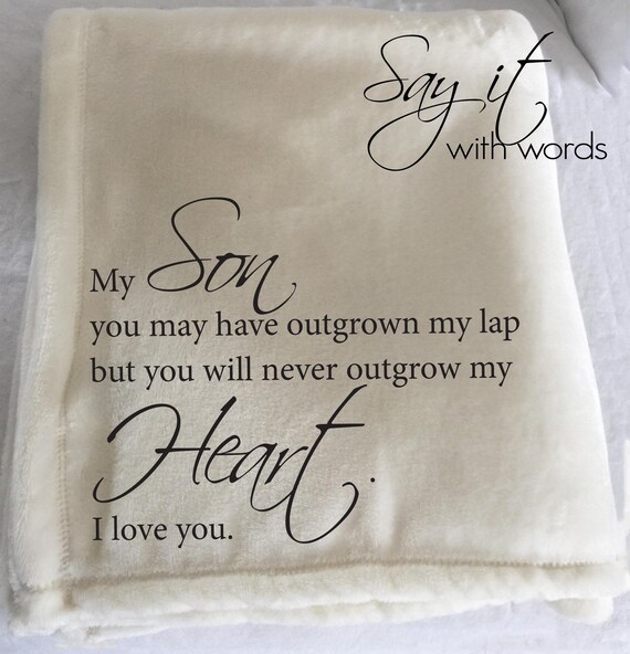 Personalized Custom throw blanket for your Son or Daughter Etsy