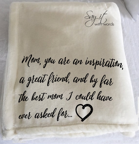 A beautiful personalized throw blanket for Mom or Dad. Etsy