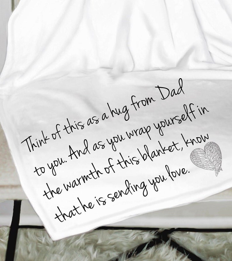 Personalized Memorial Throw Blanket Sympathy Blanket Dad Etsy