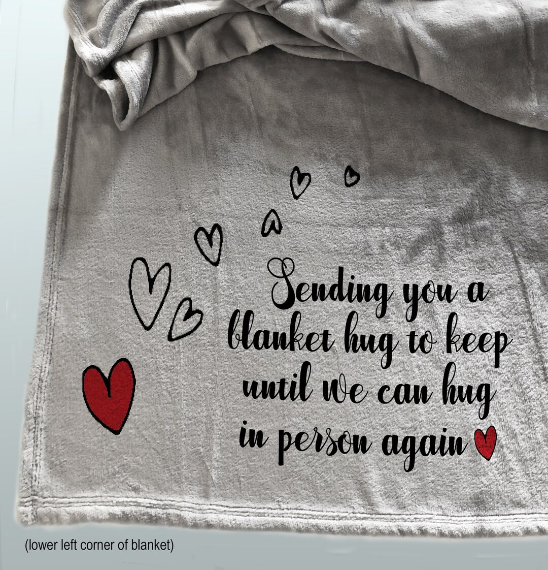 Personalized Christmas Gift Throw Blanket Sending You Hugs Etsy