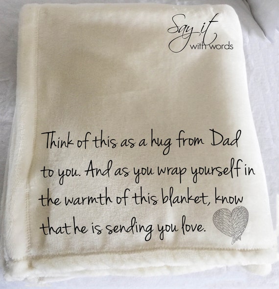 Personalized Memorial Throw Blanket Sympathy Blanket Dad Etsy