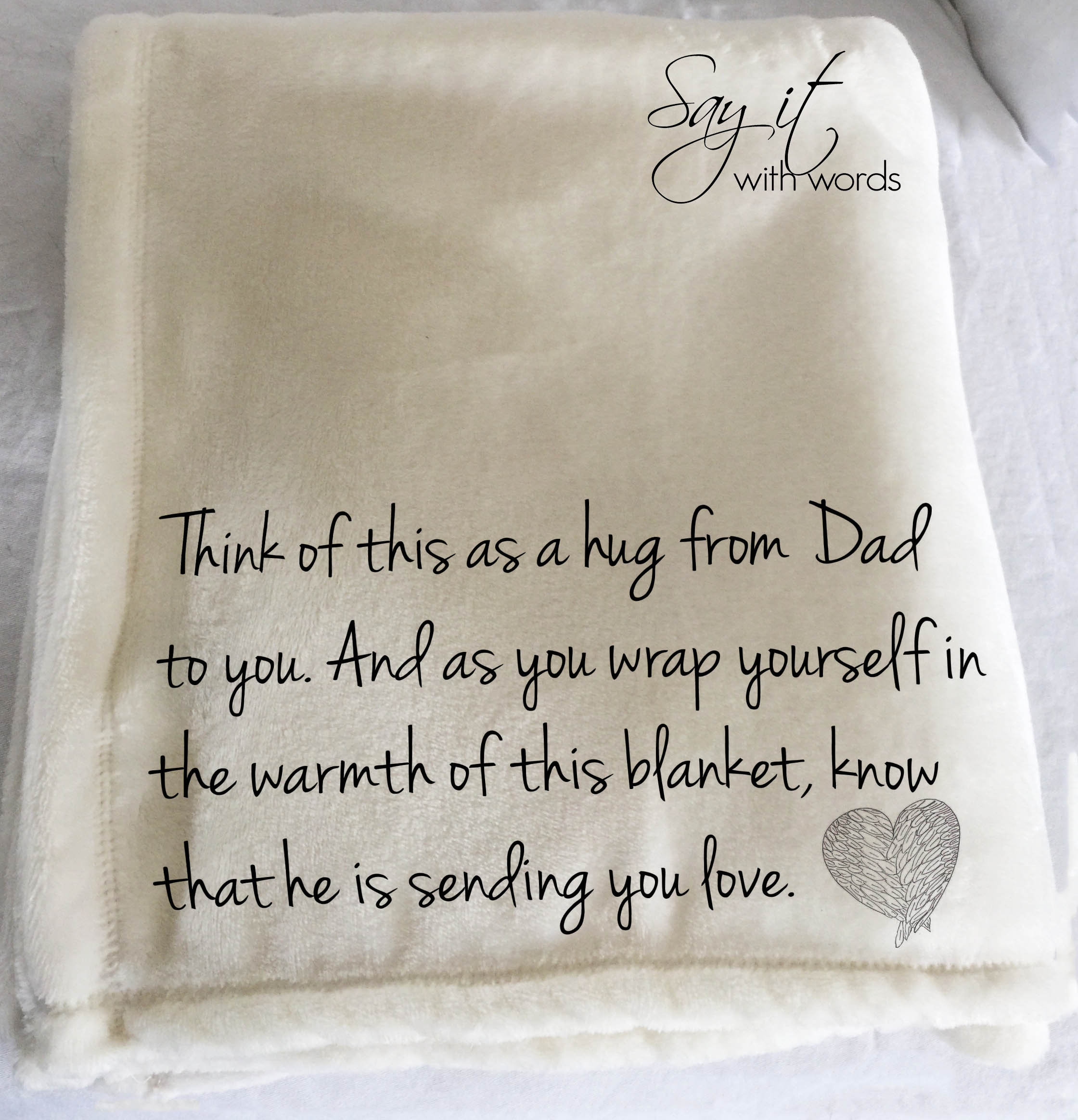 Personalized Memorial Throw Blanket Sympathy Blanket Dad Etsy