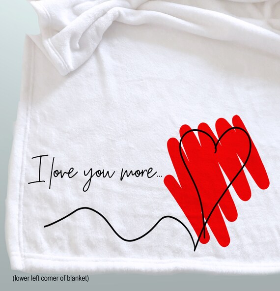 Personalized Throw Blanket I Love You More Personalized Etsy