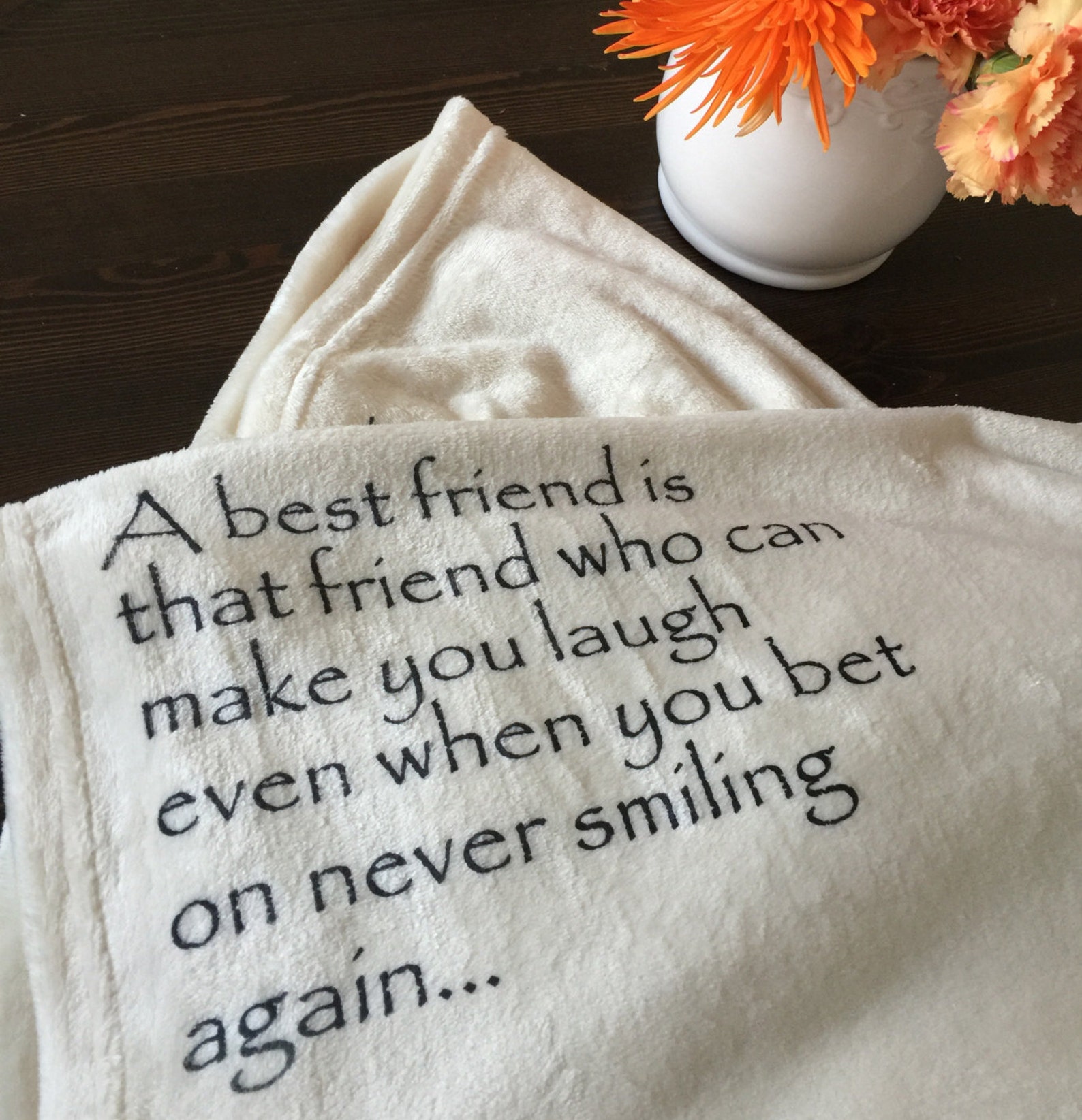 Personalized Throw Blanket gift for best friend cozy fleece Etsy