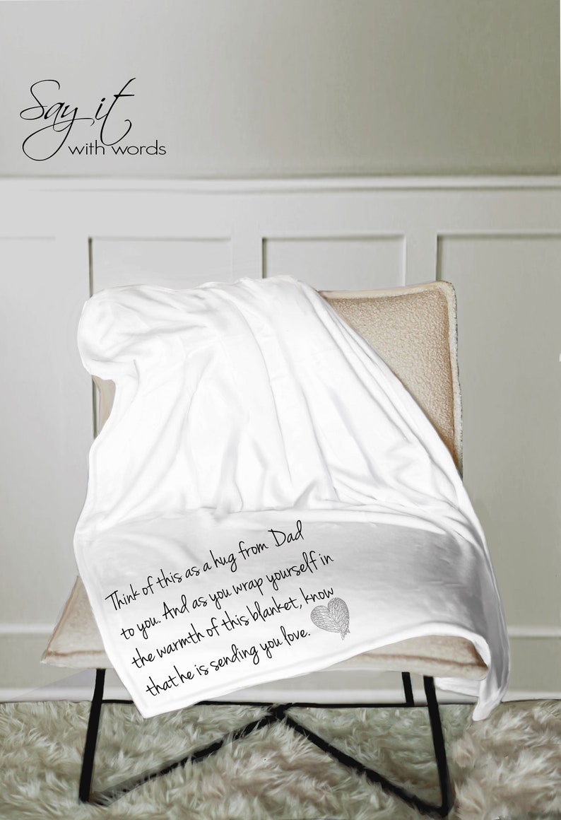 Personalized Memorial Throw Blanket Sympathy Blanket Dad Etsy