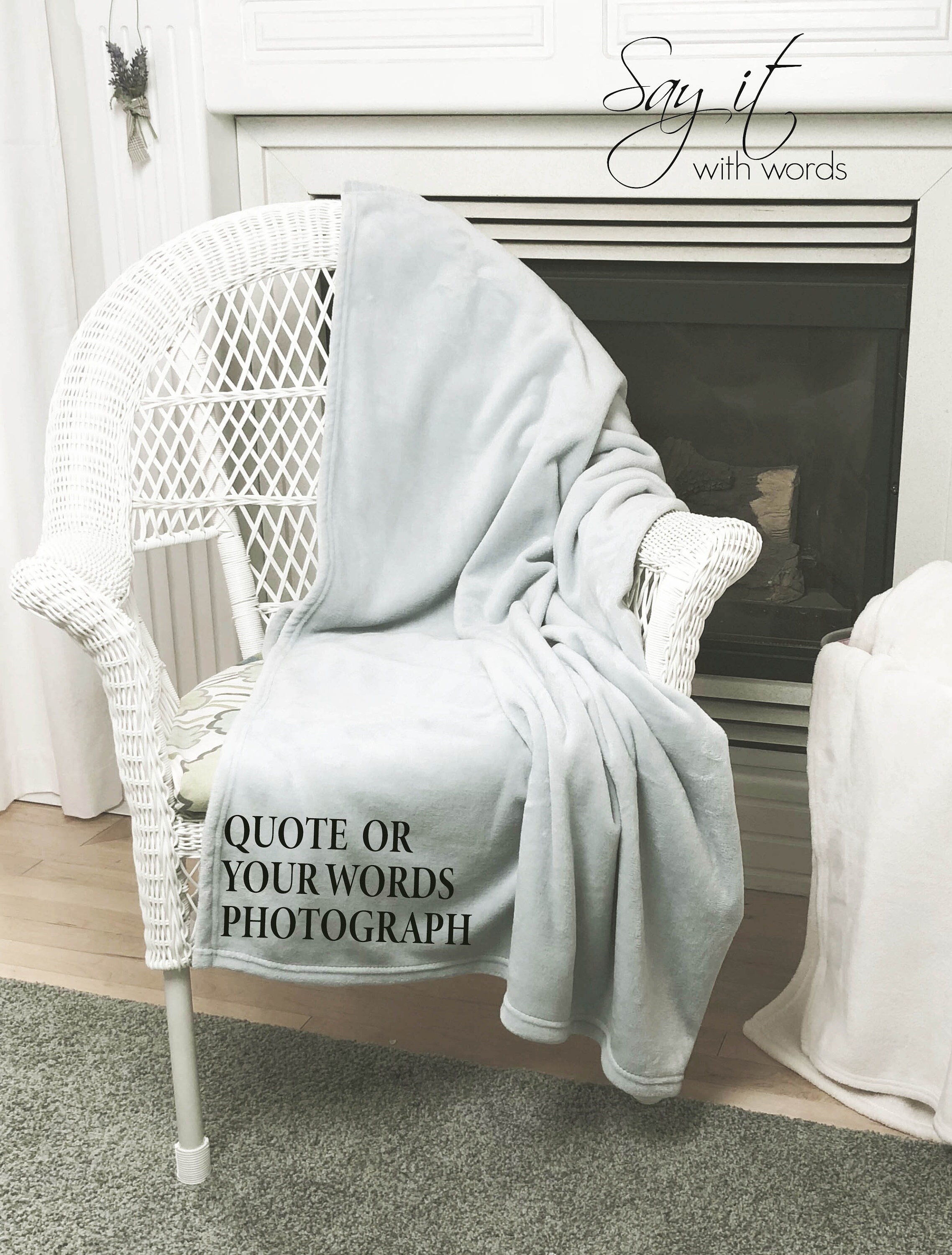 Personalized Memorial Throw Blanket for someone who has lost Etsy