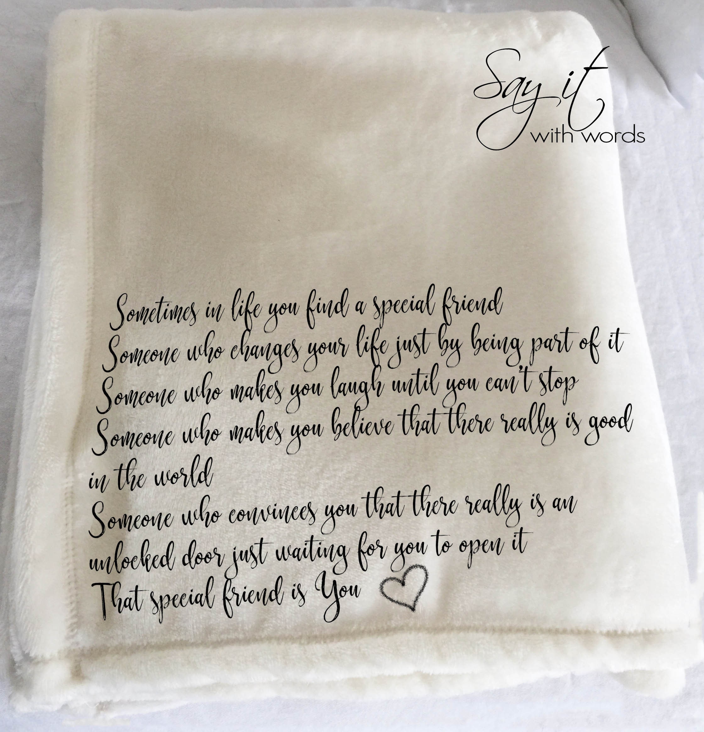 Personalized Throw Blanket for a Friend cozy fleece throw Etsy