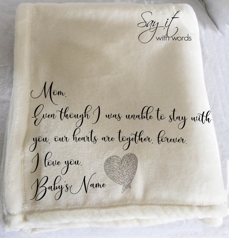 Personalized Memorial Throw Blanket for Mom that has lost a Etsy