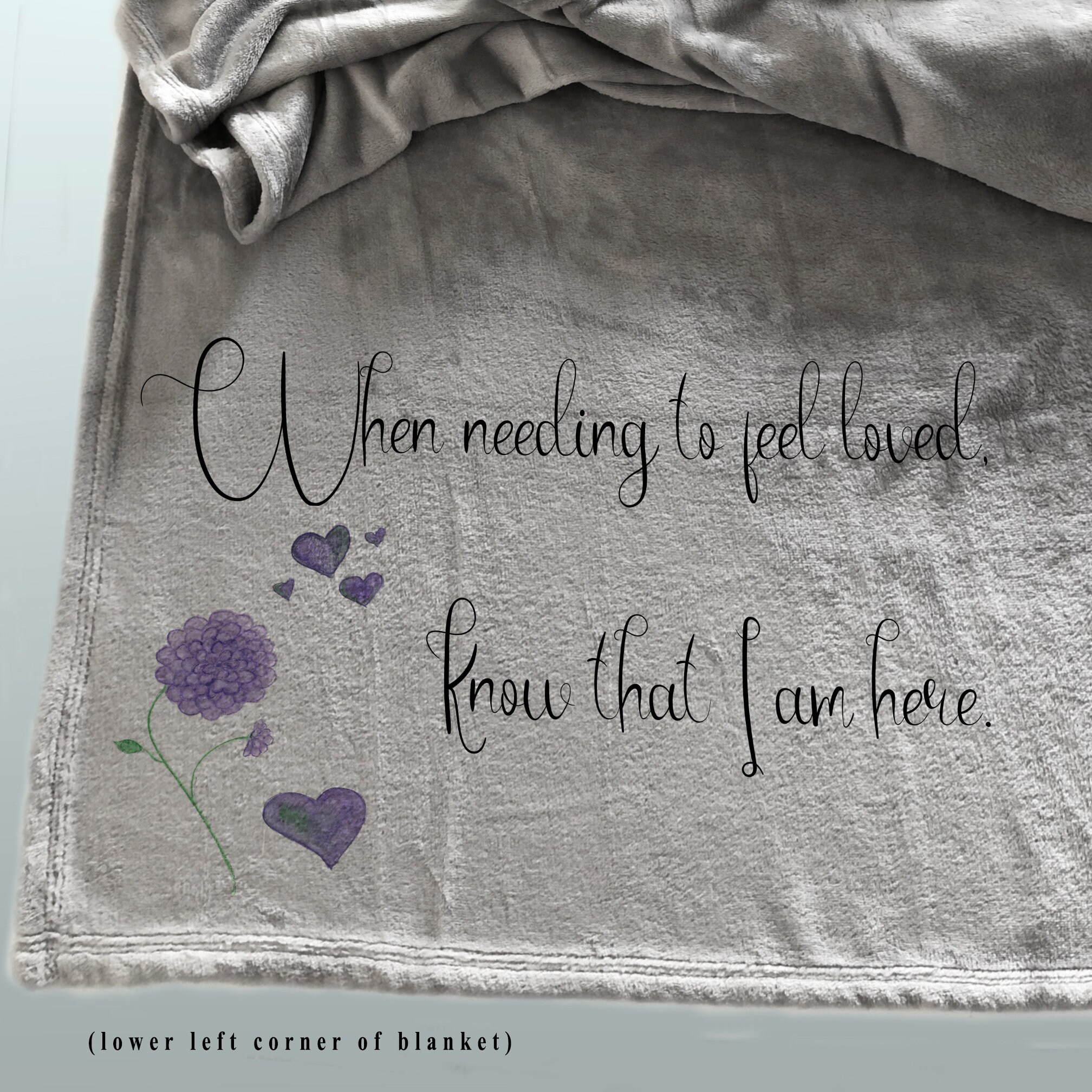 Personalized blanket blanket of love know that I am here Etsy