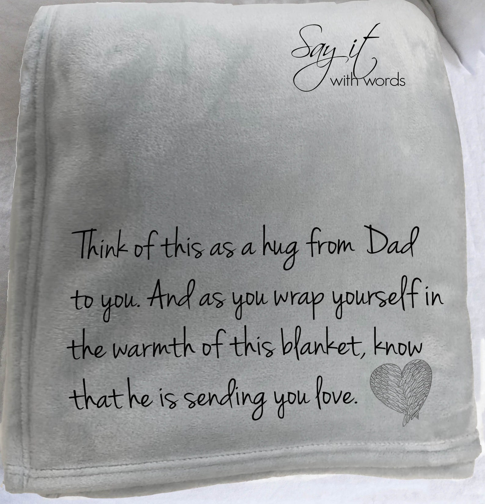 Personalized Memorial Throw Blanket Sympathy Blanket Dad Etsy
