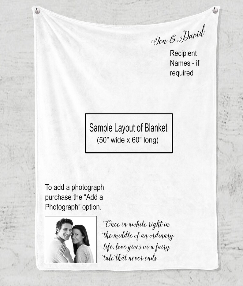 Personalized Custom Throw Blanket for your fiance girlfriend Etsy Italia
