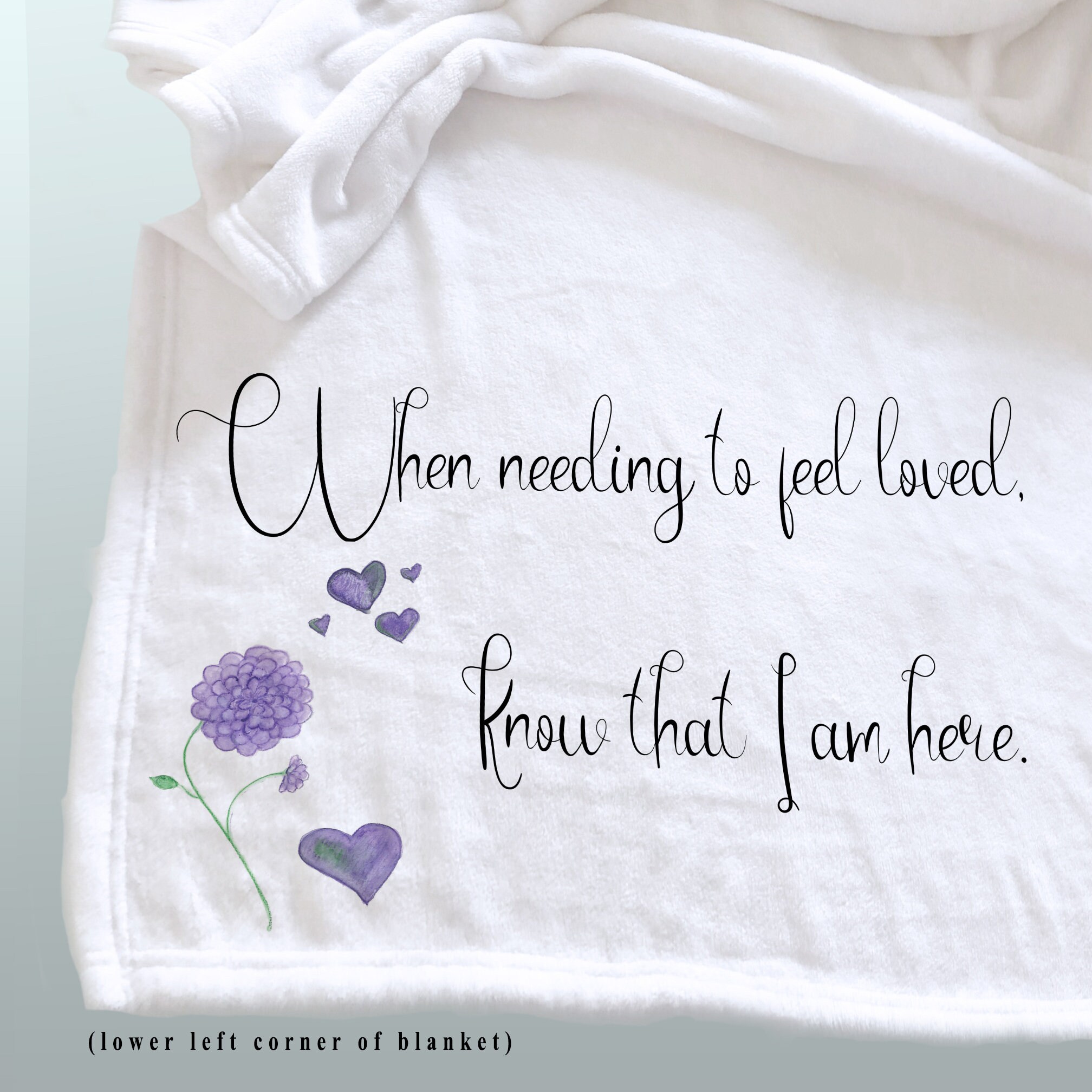 Personalized blanket blanket of love know that I am here Etsy
