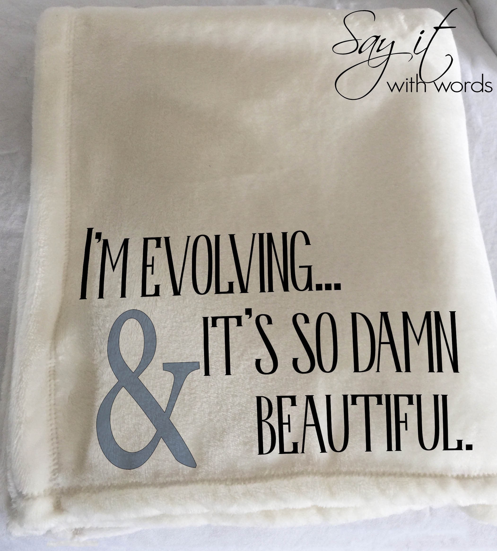 Personalized words throw blanket for someone who is on a new Etsy