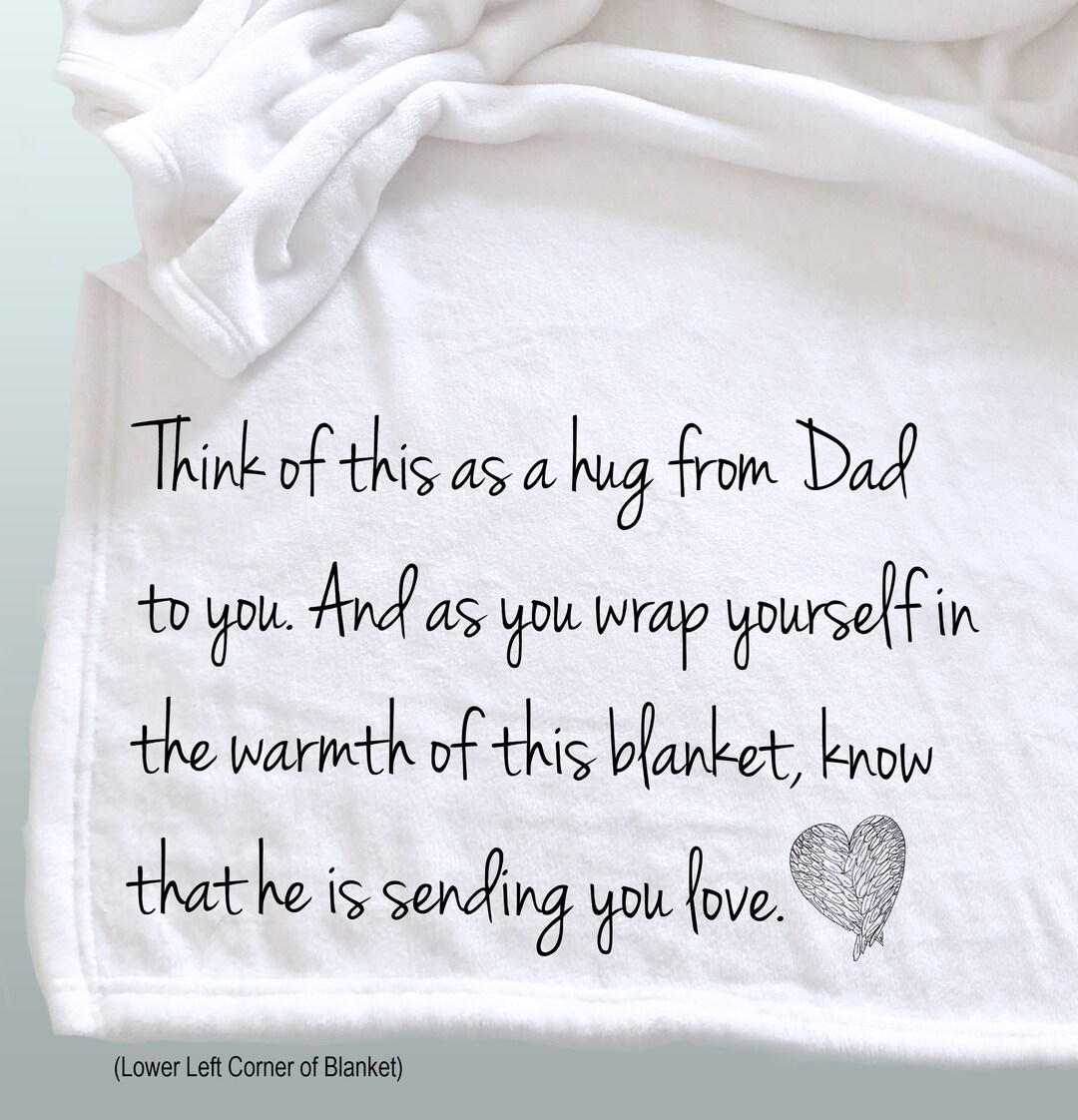 Personalized Memorial Throw Blanket, Sympathy Blanket, Dad Memorial