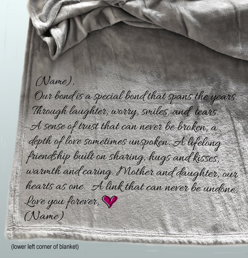 A Personalized Throw Blanket for Mom Personalized Etsy