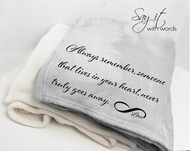 Personalized Memorial Throw Blanket Sympathy Gift memorial Etsy