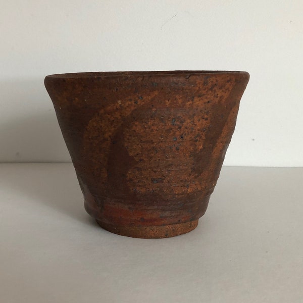 Vintage 1970s Wood Fired Stoneware Canadian Studio Pottery Bowl or Succulent Planter