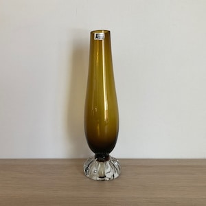 Vintage Mid Century Modern Aseda Schweden Bo Borgstrom Glasvase
