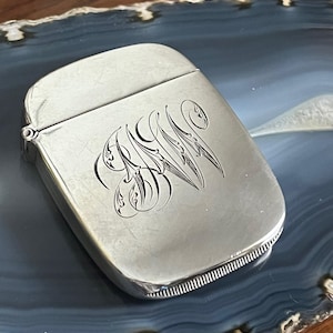 Antique Dated 1912 Sterling Silver Match Safe Case