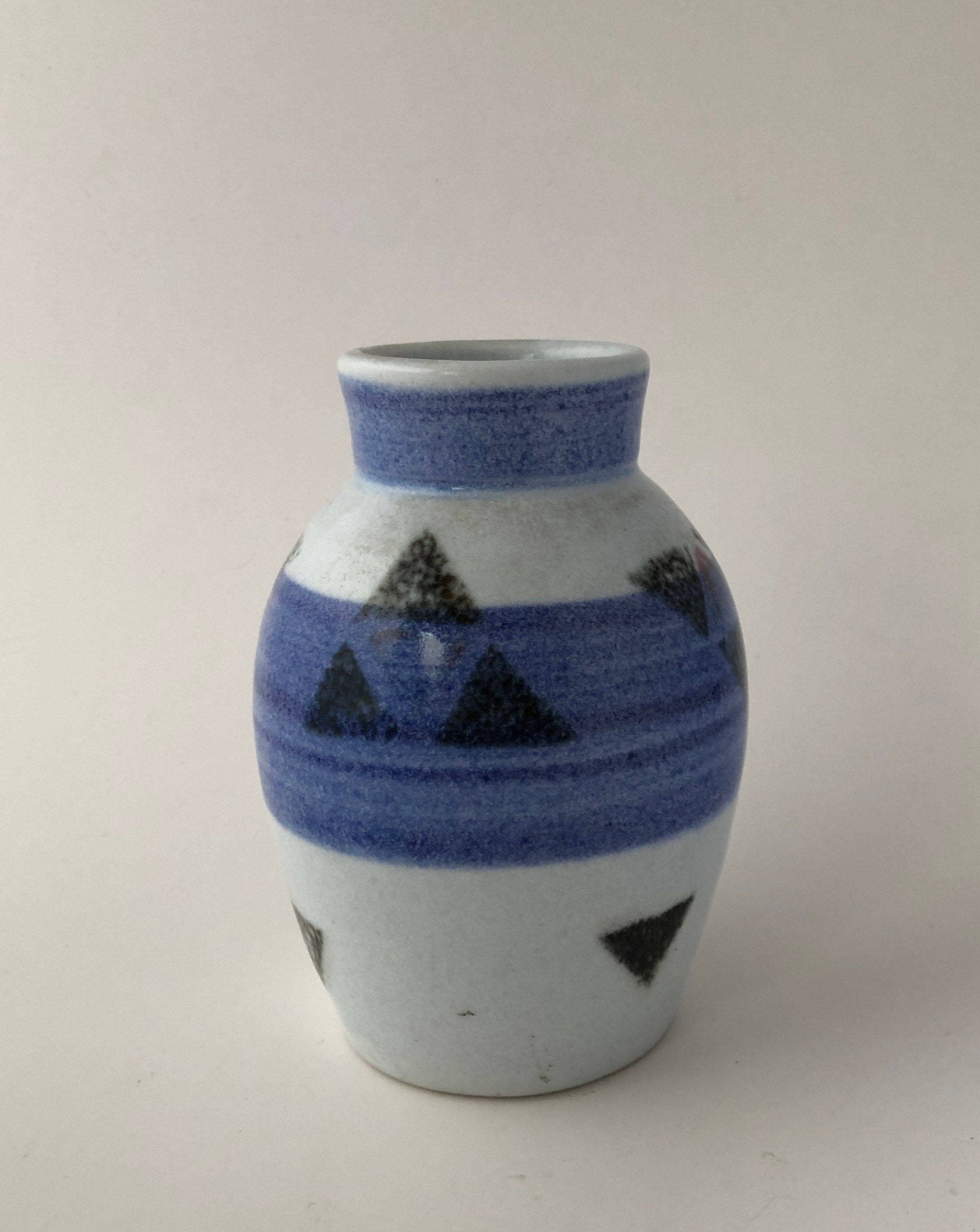 Vintage Unidentified Signed Canadian Studio Pottery Vase Geometric ...
