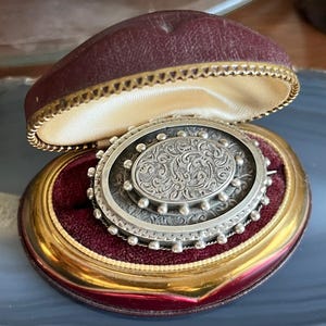Antique Victorian Sterling Silver Mourning Brooch