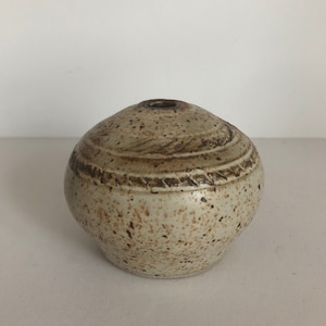 Vintage Handmade Canadian Studio Pottery Stoneware Weedpot Mini Vase