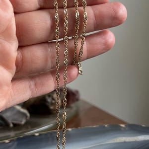 Vintage 10K Gold Twisted Chain Necklace 25 inches long