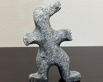 Canadian Inuit George Arlook Arluk Dancing Bear Soapstone