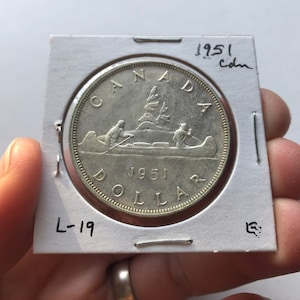 Canadian Canada Dollar 80% Silver Coin 1951 Arnprior
