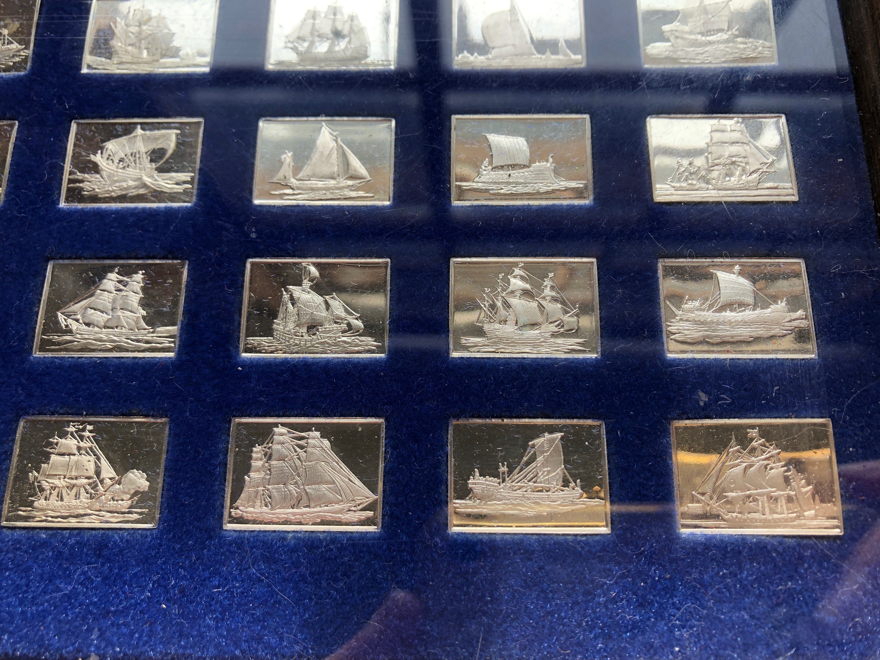 Franklin Mint Great Sailing Ships of History Mini Silver