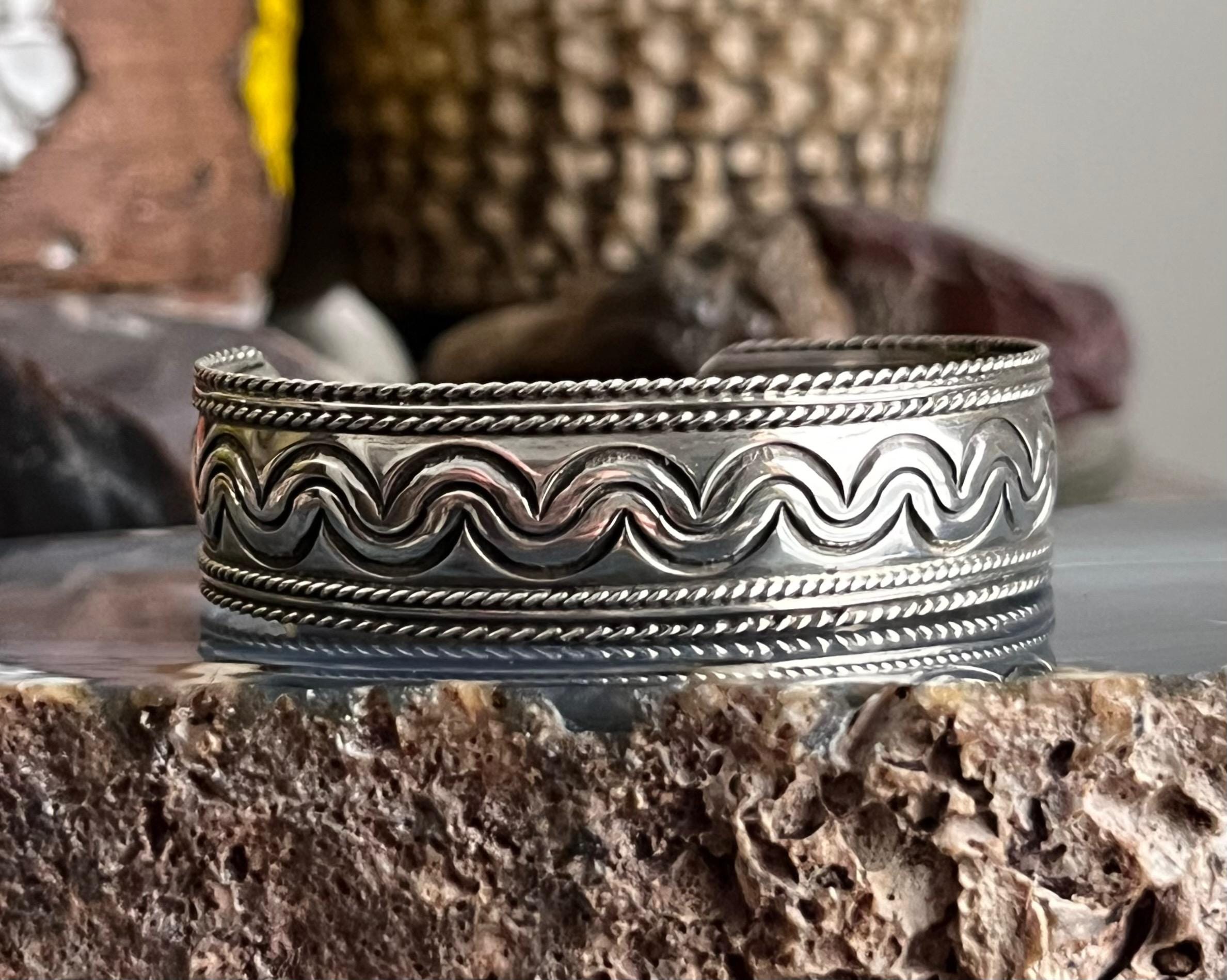 Vintage Native American MC Tsasie Navajo Sterling Silver Stamp