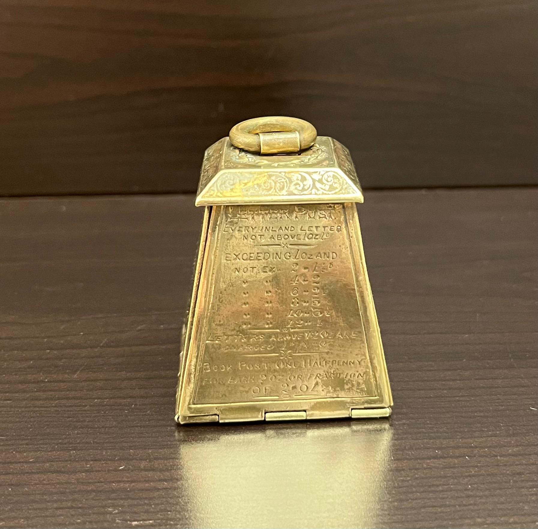 Antique W Avery & Sons Postal Weight Pin Cushion Stamp Box Needle Case
