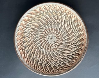 Bol pequeño redondo de cerámica vintage de mediados de siglo (MCM) de Alemania Occidental, de Dumler and Breiden, con decoración esgrafiada.