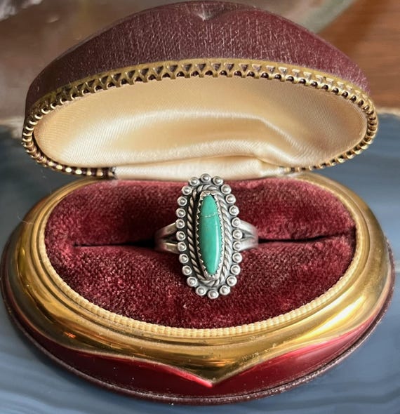 Navajo Bell Trading Post 30s〜 スワティカ Vintage Bell Trading Post Navajo Sterling Silver Turquoise Ladies