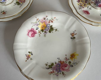 Vintage Royal Crown Derby Posies Tea Set 13 Pieces Cup and Saucer