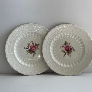 Set of 2 Vintage Copeland Spode Billingsley Rose 7 & 7/8th&quot; Salad Plates