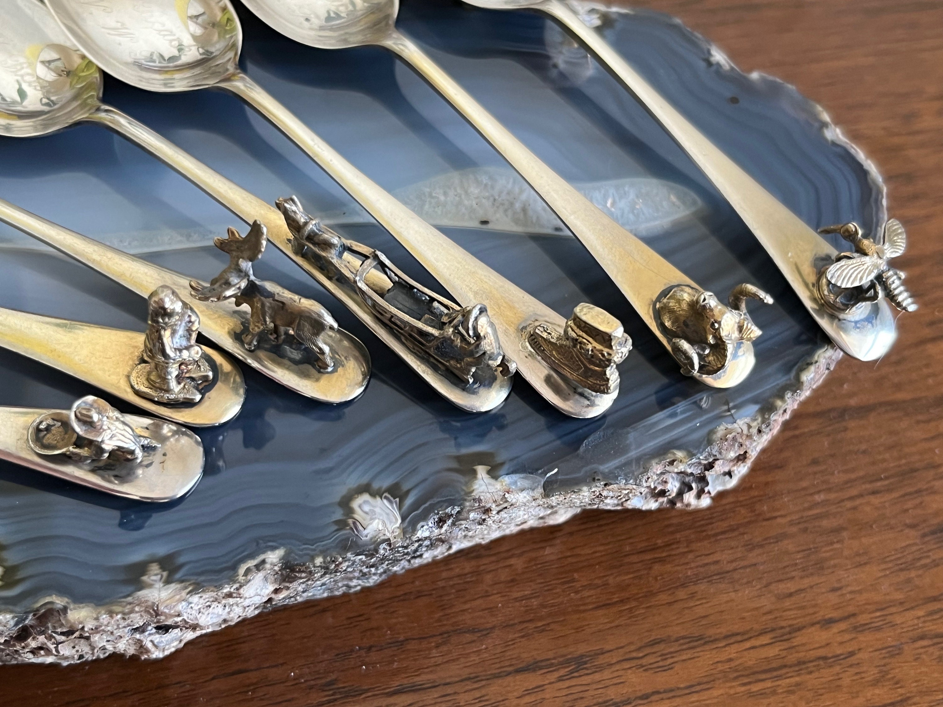 ✴︎Bing 9'4\" Silver Spoon USED✴︎ケース、フィンセット Vintage Sterling Silver Hall Beach NWT Souvenir Spoons 3