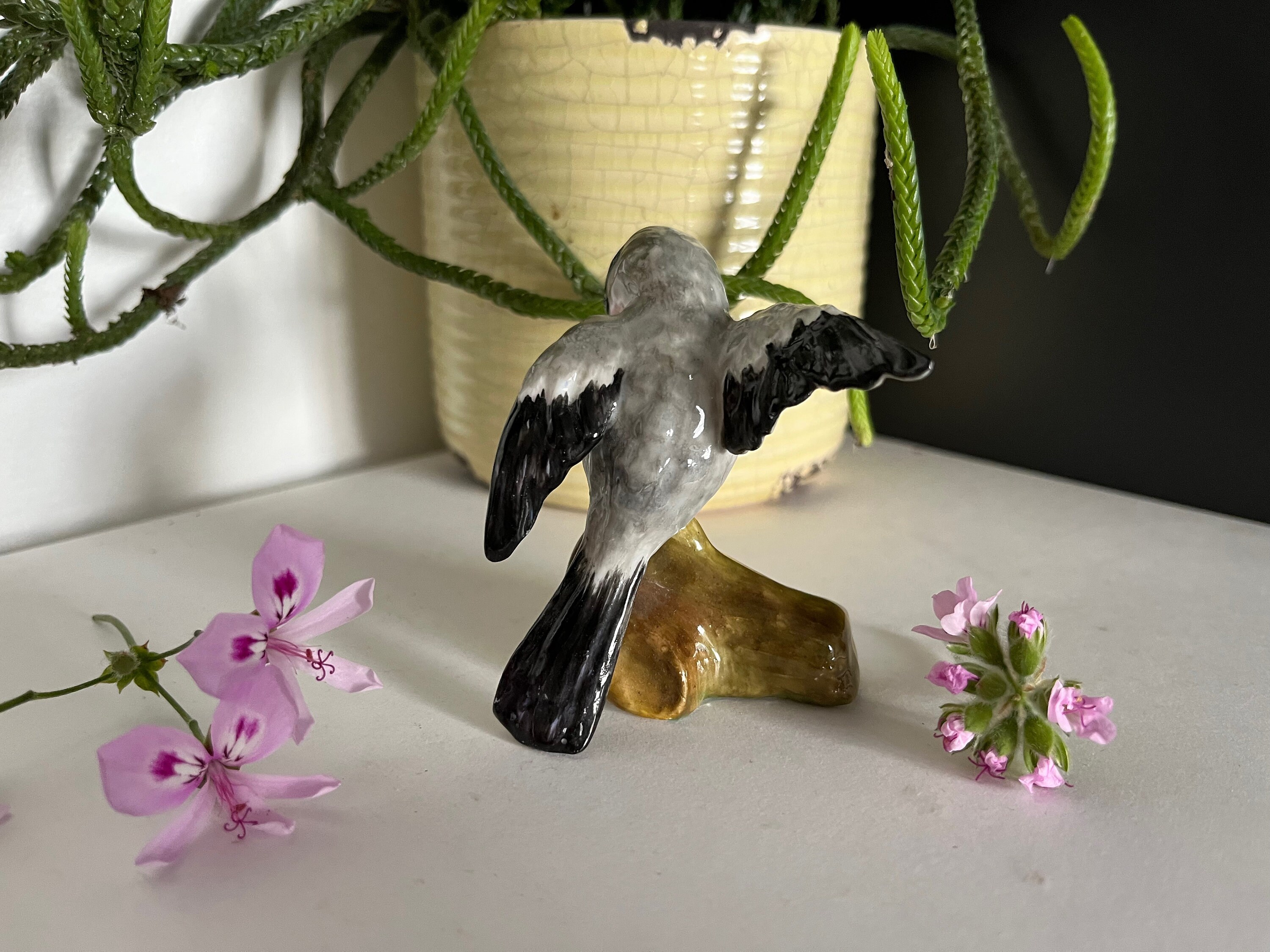 Vintage Crown Staffordshire JT Jones Bullfinch Bird Figurine