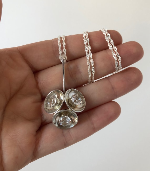 Mid Century Modern Danish ? Sterling Silver Signed OS… - Gem