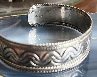Vintage Native American MC Tsasie Navajo Sterling Silver Stamp