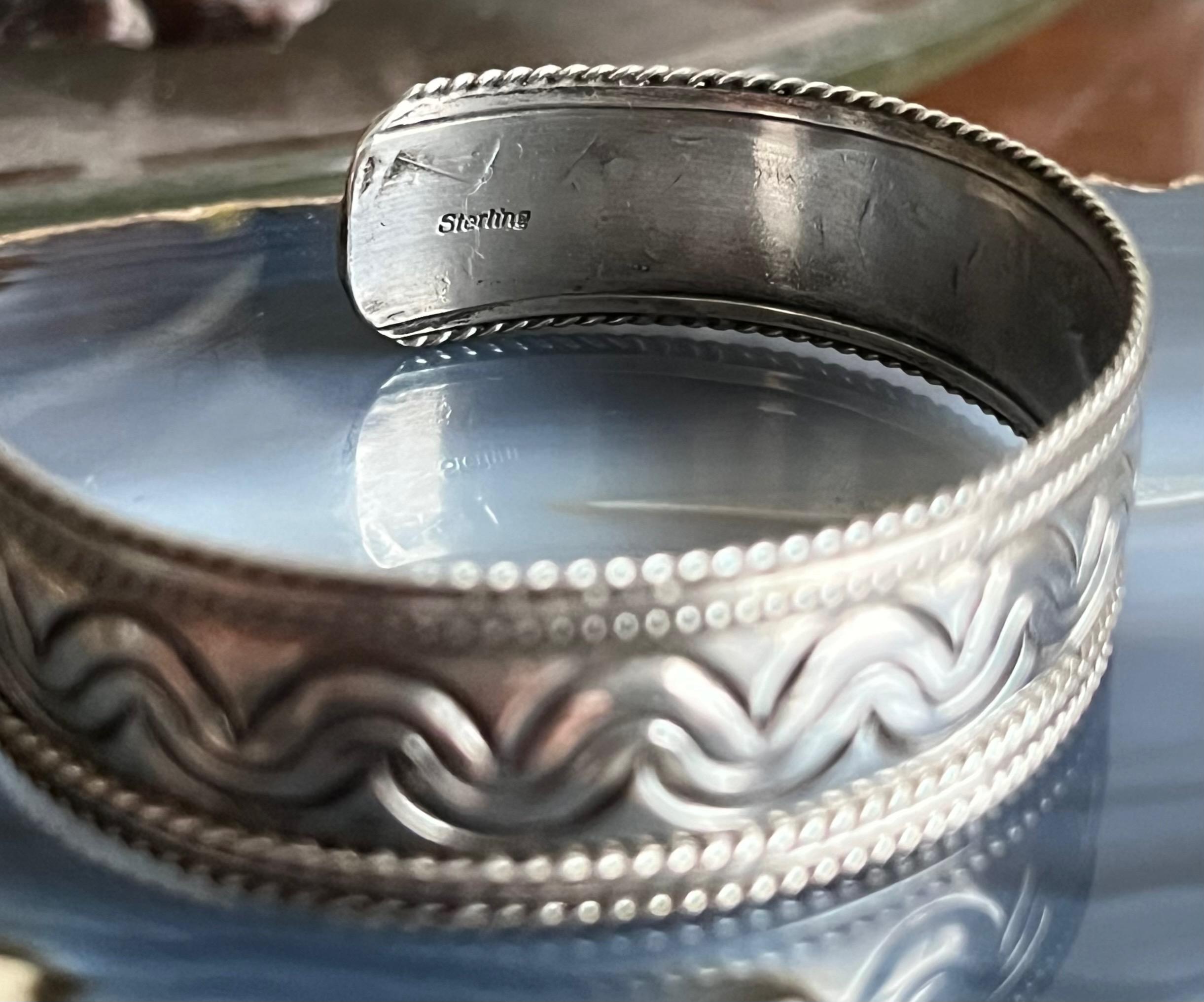 Vintage Native American MC Tsasie Navajo Sterling Silver Stamp