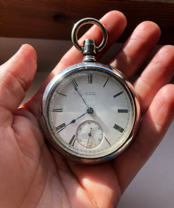 1879 Antique Sterling Silver PS Bartlett Waltham Open Faced Pocket Watch 18s 11j Etsy UK