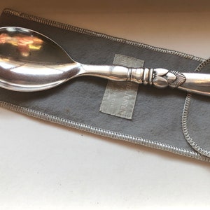 Vintage Art Deco Georg Jensen Denmark Danish Sterling Silver Cactus Serving Spoon