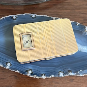 Vintage Art Deco Evans Watch Compact Mirror Powder Make Up