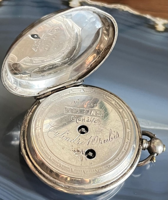 Antique 875 Silver Tobias Swiss Key Wind Hunter Pocket Watch - Etsy