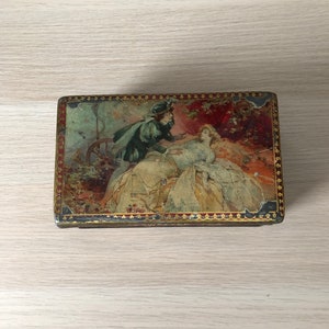 Vintage Antique Mazawattee 1 Pound Tea Tin Romeo and Juliet