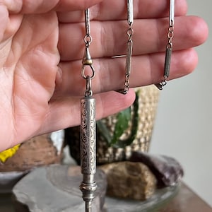 Antique Sterling Silver Chatelaine Pendant Pencil