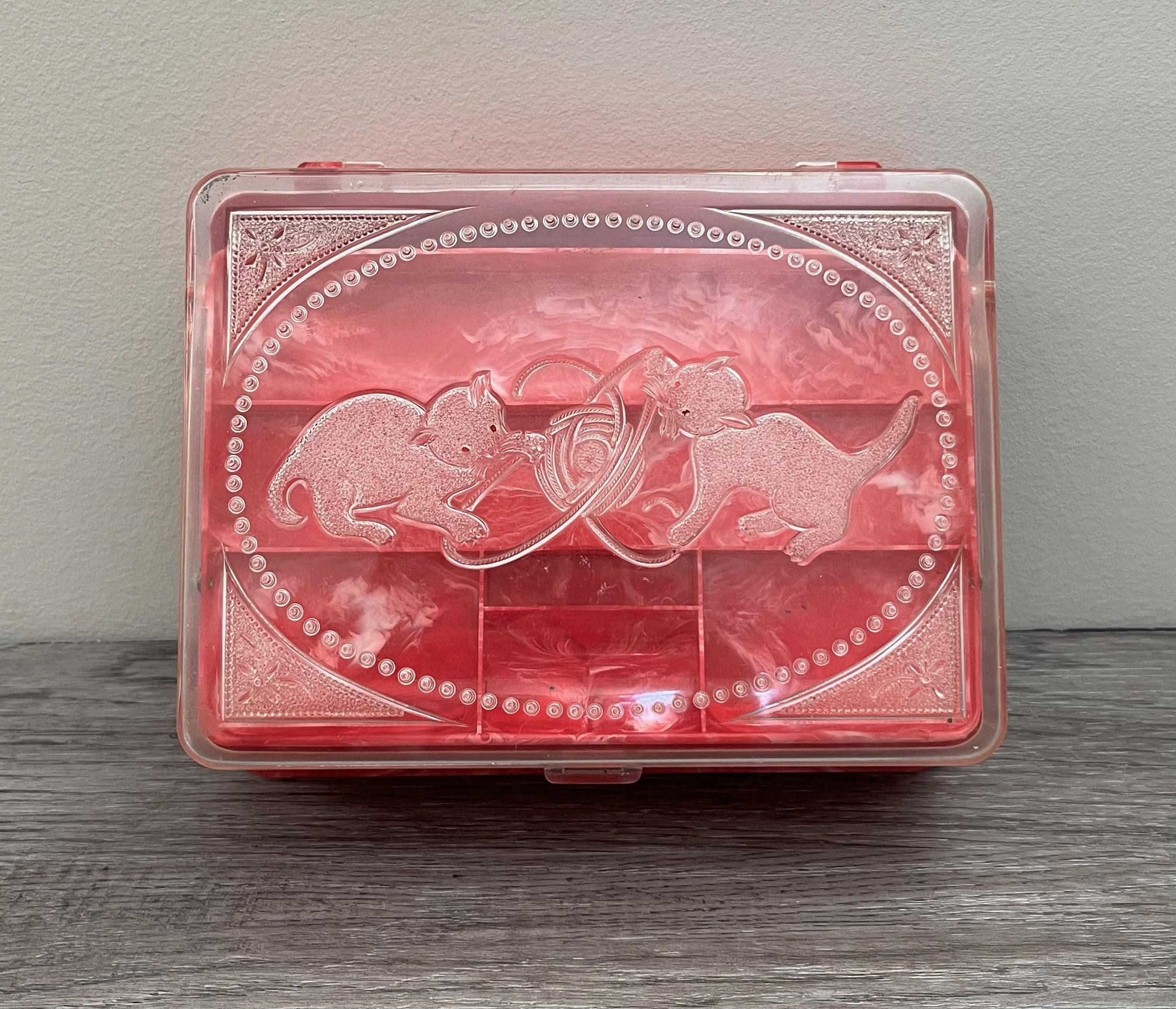 ヴィンテージ ソーイングボックス ねこ Kitten Sewing Box Vintage Kitten Sewing Box - Etsy